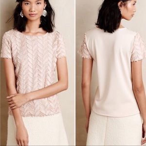 Anthropologie Weston Plume Feather Top